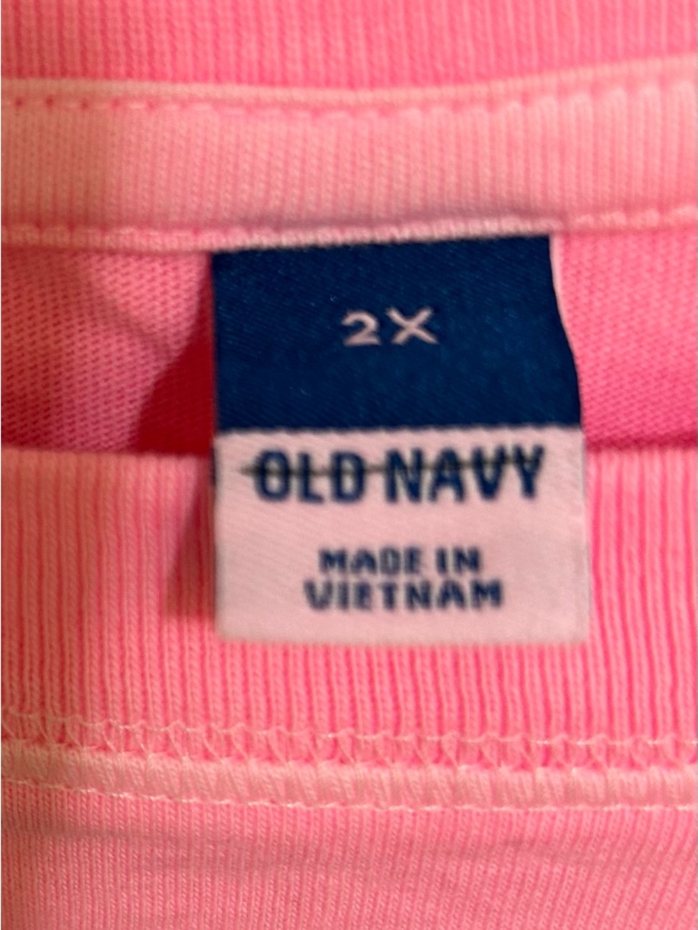 Old Navy Womens Bright Pink Cotton Oversize Long Sleeve Vintage Washed Tee,Sz 2X - Picture 3 of 9